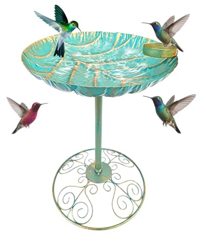 Outdoor Vogelbad Dekorativer rostfreier Pflanzkübel, Gartenskulptur