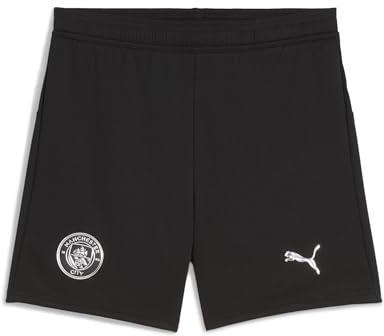 PUMA Youth Boys Manchester City 25/26 Shorts | Official replica shorts; regular fit; dryCELL moisture-wicking; elastic drawcord waistband; breathable fabric
