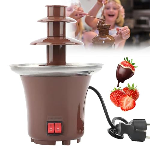 Mini Fontaine à Chocolat, Fondoir à Chocolat électrique à 3 Couches, Acier Inoxydable 304 De Qualité Alimentaire, économie Dénergie Et Fonctionnement Silencieux