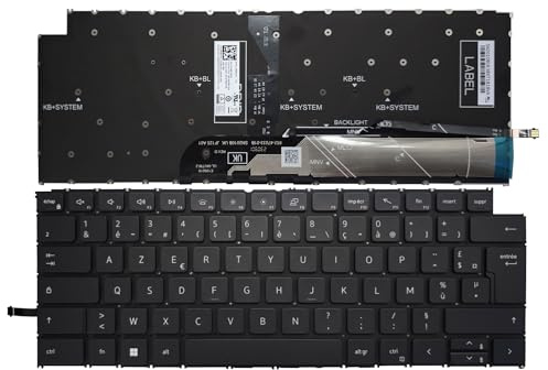 Clavier d'ordinateur Portable Compatible avec pour Dell Latitude 3320 3330 3420 3430 P144G P143G P144G001 P161G Disposition française Rétro - éclairage