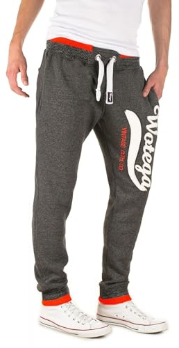 WOTEGA Herren Jogginghose Isaac - Männer Sporthose, Grau (Asphalt 190201), L
