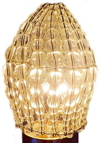 Seear Lights Lampenhülse für Kronleuchter mit Glasperlen, 6 Farben, transparent