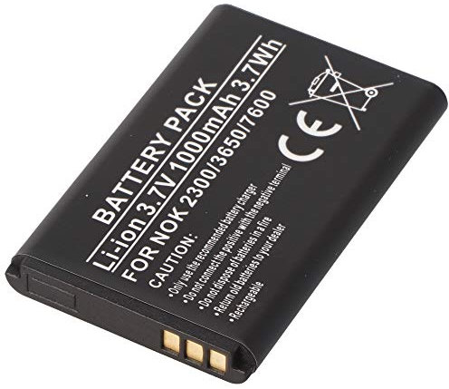 Akku kompatibel mit Nokia 2300, 3650, 7600, Li-Ion, 3,7V, 1000mAh, 3,7Wh