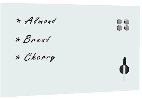 vidaXL Magnetisches Whiteboard Wandmontage Glas 100x60cm Wandtafel Tafel