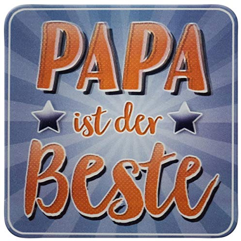 Sheepworld - 45806 - Untersetzer, 3D, Papa ist der Beste, A6, Kork, 9,5cm x 9,5cm