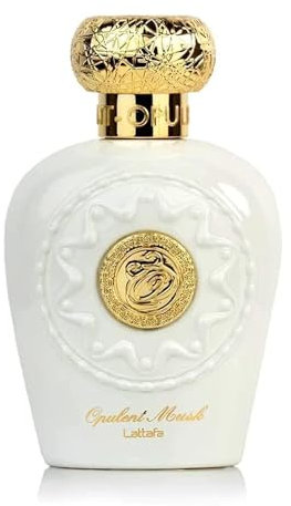 Profumo Opulent Musk LATTAFA Eau de Parfum di alta qualità e lunga durata, muschio bianco arabo orientale 100ML, zafferano e note delicate di agrumi + 1 Bakhoor AL-ZAHRA gratuito