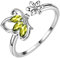 Aurora Tears Schmetterling verstellbare Ringe 925 Sterling Silber August Birthstone grün Peridot Eröffnung Ring Tiere Schmuck Geschenk für Frauen und Mädchen DR0077A