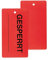 100 Warenanhänger GESPERRT aus Kunststoff rot 65x120mm Hängeetiketten