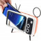 Mini Portable Bluetooth Speaker,Retro Home TV Design Mobile Phone Holder FM Radio Speaker 3D Stereo Sound Quality Support TF Card Slot Compatible with Devices Within 6.5 inch (Orange)