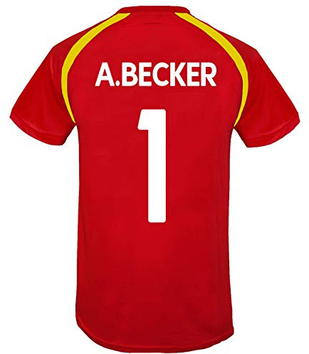Liverpool FC Mens A.Becker 1 Poly T-Shirt Red LFC XXL