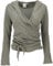 GURU SHOP Wickelshirt, Baumwollstrick Pullover, Wickeljacke - Helles Khakigrün, Damen, Baumwolle, Size:L