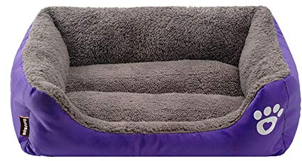GUOCU Hundebett Hundekorb Hundesofa Tierbett Für Kleine, Mittlere Und Grosse Hunde Waschbar Kuschelkissen Katzensofa Hundehöhle Katzenbett Für Kleine,Lila,S