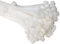 ERKO 100 unidades de bridas para cables profesionales 370 x 3,6 mm soporte para cables Soporte de brida para cables en blanco, resistente a temperatura.