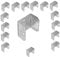 Postsaver Fence Panel Clips Trellis U Clip Bracket for Timber Posts, Anti Rattling Secure Fence or Refix Panel Galvanised Fencing Clips 47mm Fence Panels (Pack of 16)