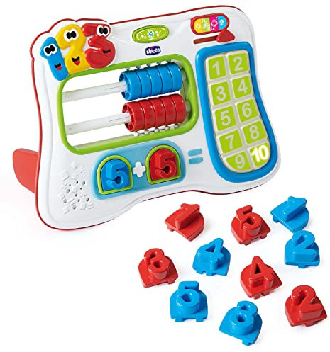 Chicco Abaco Numeri & Somme Gioco Educativo per Bambini Matematico in 4 Lingue per Imparare Numeri e Somme, Ispirato al Metodo Montessori, Elettronico e Interattivo, Giochi Educativi 2 Anni, 6 Anni