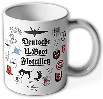 Tasse Deutsche U-Boot Flottillen Abzeichen Wappen Emblem Marine Becher#1637