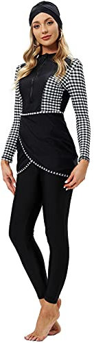 seafanny Damen 3-teilige muslimische Bademode Full Cover Hijab Burkini Modest Badeanzug XL(42)