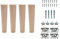 Wooden Tapered Cone Furniture Replacement Legs Raw State M8 Thread Angled Mounting Plates Protective Felt Pads Set of 4 Legs for Sofa Cabinet Footstool Chair Bed Ottoman (6.7'' = 17 CM, Clear Lacquer)