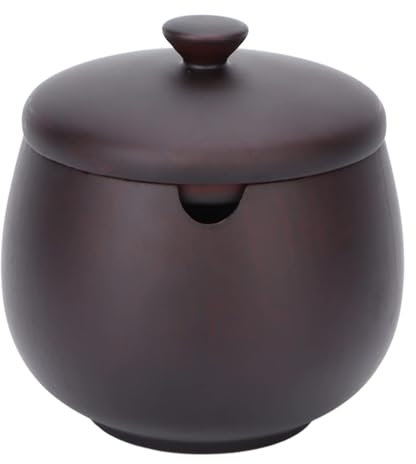 Cyrank Boîte à sel en bois avec couvercle, bols à sel et à poivre(C)