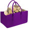 Heavyoff Filztasche Kaminholztasche Filztaschen auch als Einkaufstasche verwendbar, aufbewahrung Filz, Filzkorb für Kaminholz, Holz, Zeitungen, Kleidung, Violett, 50x25x25cm
