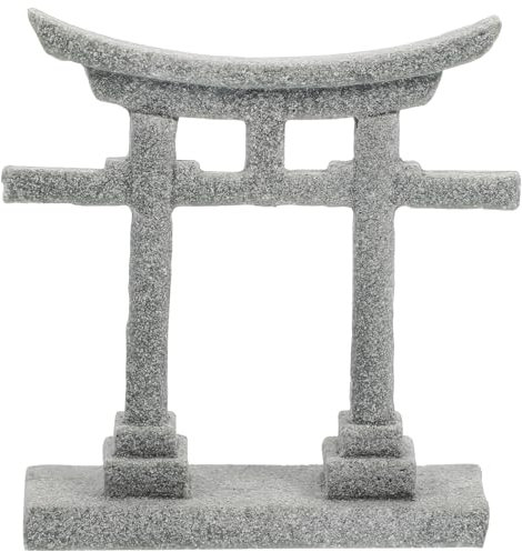 Cabilock Ornamente Landschaft Mini-Chinesische Gartenornamente Aquariumzubehör Halloween-Aquarium- Asiatisches Aquarium- Japanische Dekorationen Für Aquarien Grauer Stein