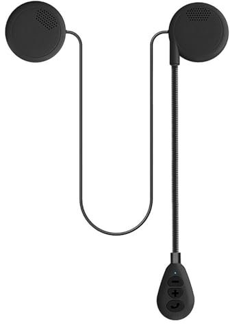 Auriculares Bluetooth para Casco M5H, Bluetooth 5.0, Respuesta Automática de Llamadas, Batería Recargable Integrada de 250 Mah, Función de Cancelación de Ruido, para Cascos de Moto