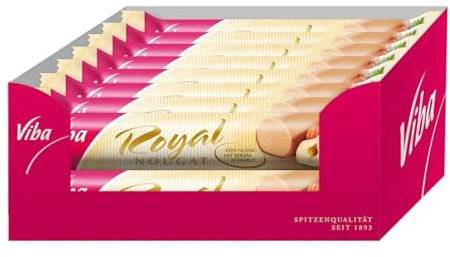 Viba Nougat Stangen/Riegel im Karton (16 x 45 g, Royal Stange)