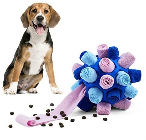 Larimuer Schnüffelball für Hunde, Schnüffelteppich Schnüffelspielzeug Interaktive Hundespielzeug tragbarer Haustier Snuffle Ball Toy für Kleine Mittelgroße Hunde Haustier (Mythisches Blau)