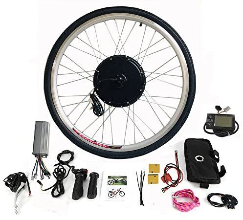 simimasen 28 E-Bike Hinterrad Umbausatz Kit mit LCD Display, 36V 800W Elektro-Fahrrad Conversion Kit Elektrofahrrad Umbausatz Back Motor