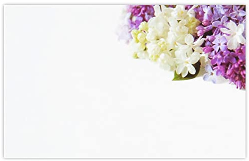 celloexpress Blank (Hyacinths) Flower Message Cards - 55mm x 85mm - Blank Florist Card Gift Notes (Pack of 100)