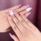 Vebonny Ballerina papillon ailes long cercueil faux ongles, KITTY CAT Pink pointes français boutons pression, blanc Pearl Heart Design mat translucide faux ongles set vebonny FN-lt129