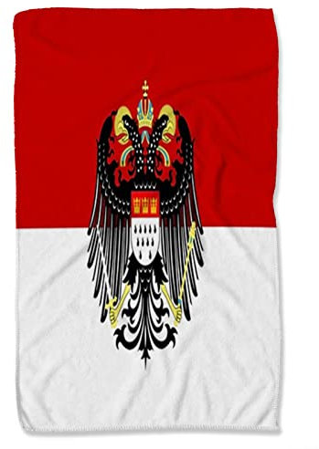 FJAUOQ Kölner Flagge, Badetücher/Handtücher/Waschlappen, Flagge von Köln in Nordrhein, Badetücher, weiche und saugfähige Handtücher für Badezimmer, Rot Weiß, 40,6 x 69,8 cm