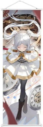 Frieren Beyond Journey's End, Anime-Wandrollen-Poster, Frieren hängende Wandkunst künstlerische Dekoration, Leinwand-Wandposter für Zimmer, Büro, 70 x 25 cm (Typ 7)