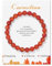LOCCY Echtes Naturstein Armband für Damen, 4mm Perlenarmband Yoga Armband für Muttertag Geburtstag Valentinstag Geschenke für Mama Tochter Oma Enkelin Schwester (8mm-Karneol)