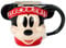 Disney Store Official, Mickey Mouse,taza Navidad, 397 ml, soporte para bebidas calientes de cerámica totalmente esculpida con esmalte brillante