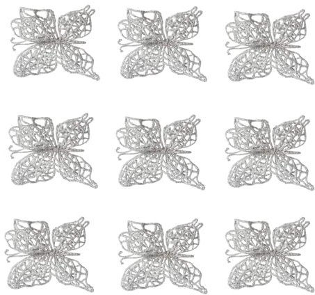 Zerodeko 10stücke Hohle Schmetterlingsanhänger Für Weihnachtsbaumdekoration Party Zubehör Window Wall Ornament Hollow Christmas Butterfly Hanger