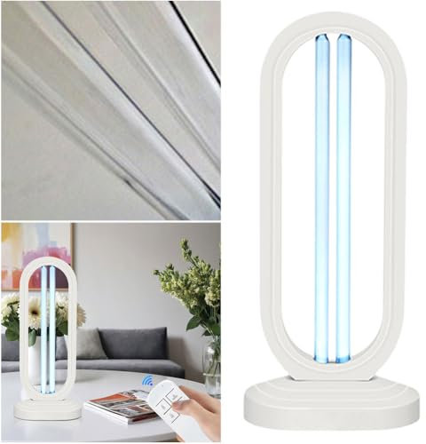 UV Desinfektionsturm Uv Lampe, UV Sterilisator UVC Lampe Desinfektion, UV KeimtöTende Lampe Uv Sterilisator Desinfektion Mit 3-Gang-Timing Und Fernbedienungsfunktion (Weiß, 1PCS)