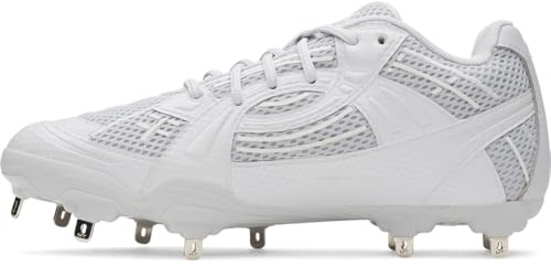 Under Armour Women's Glyde Sola Pro MT Softball Cleats, (014) Halo Gray/White/Halo Gray, 7, US