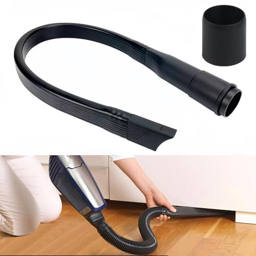 Suceur Plat Flexible de 62 cm de Long,Suceur Aspirateur,Embout Aspirateur Universel,Accessoires pour Aspirateurs,Suceur Flexible pour Tous Les Aspirateurs Avec Raccord 35/32 mm