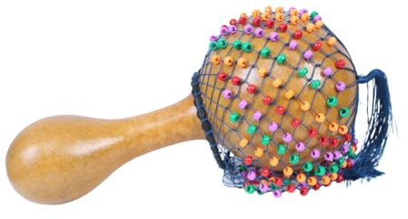 JTAphrique Cabasa Shekere Shaker Instrument de Musique, Shekere Ouest-Africain Shekere, Shaker Perles en Bois pour Musicothérapie