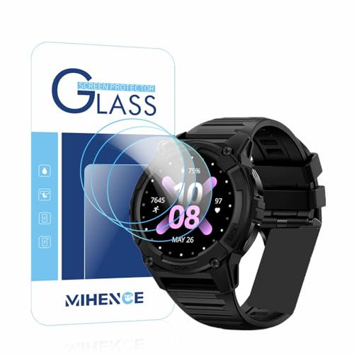 MIHENCE Schutzfolie Kompatibel für KOSPET Tank S2 Smartwatch, 9H Anti-Kratzer gehärtetes Glas folie (3 Stück)