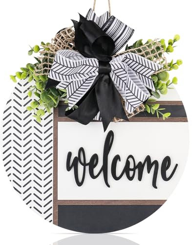 Türkranz Willkommensschild Haustür Trockenblumenkranz - 3D Türkranz Trockenblumen 30CM Türdeko Haustür Personalisiert Herzlich Willkommen Schild deko mit Willkommensschild Trockenblumen