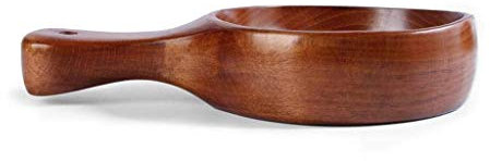 CEHJZQRPL Saladier, Ramen Bowl, Bol à soupe Bols avec poignée Style japonais Bois massif Salade Fruits Cornichons Vaisselle en bois(A)