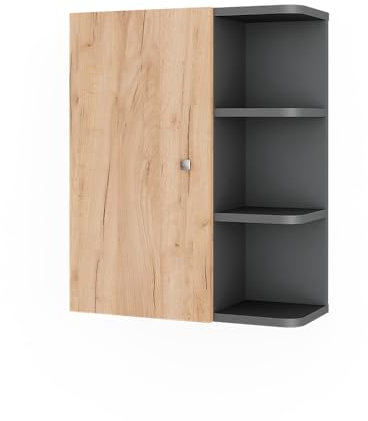 Vicco Hängeschrank Fynn, Badezimmermöbel, Anthrazit, 47.2 x 59.2 cm
