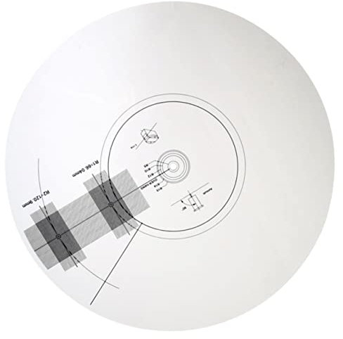 QUMIIRITY Tonabnehmer Kalibrierungsplatte 3mm Schwarz Plattenspieler Zubehör Für Präzise Ausrichtung Anti Rutsch Vinyl Matte Zur Winkelkalibrierung