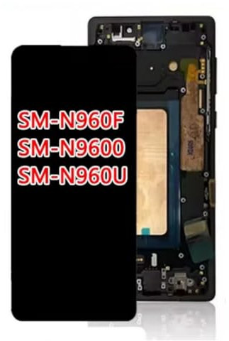 Pantalla LCD TFT para Samsung Note9, pantalla táctil, digitalizador, para Samsung Note 9 N960F N960U N9600 LCD Frame (plateado con marco)