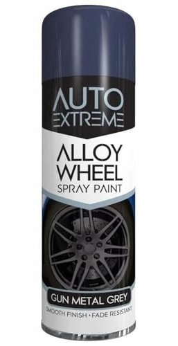 BURAKH Auto Alloy Wheel Gun Metal Grey Spray Paint 300ml – Smooth Finish, Fade & Chip Resistant | Car Wheel Refurbishment Paint | Fast-Drying Automotive Spray Paint