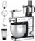 Küchenmaschine mit 2500W Motor, Knetmaschine 12L Edelstahlschüssel – Teigmaschine & Teigknetmaschine mit 6 Stufen & Pulsfunktion – Rührmaschine Küchenhelfer mit Fleischwolf, Mixer & Zerkleinerer