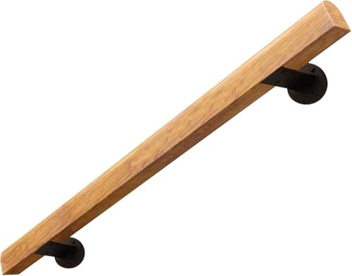 Barra di supporto antiscivolo per scale in legno da 1,9 m, per interni ed esterni, ringhiera, asta di supporto per casa, giardino, ponte, corridoi e loft