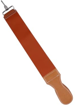 NOLITOY Doppellagiger Lederrasierriemen mit Canvas Abziehleder Messer Schärfband für Rasiermesser Messer und Meißel Professioneller Streichriemen mit Griff für Einfache Anwendung
